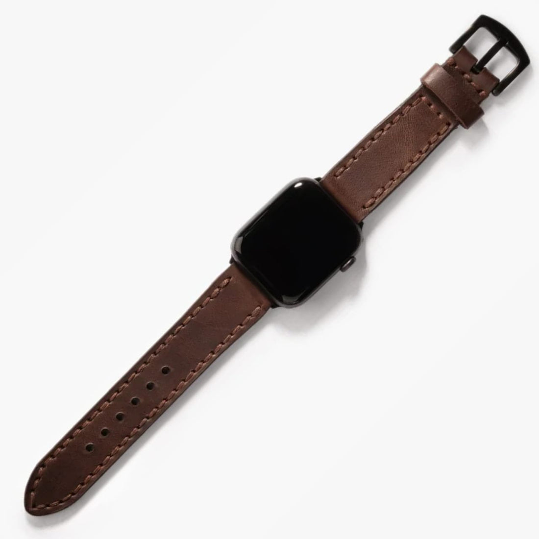 Çift Kat Deri Apple Watch Kayışı Acı Kahve deri saat kordonu