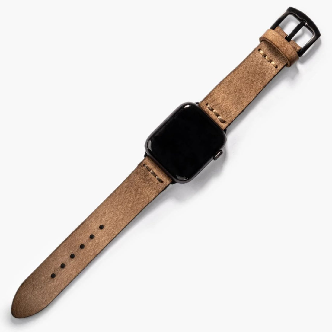 Tek Kat Deri Apple Watch Kayışı Bej deri saat kordonu