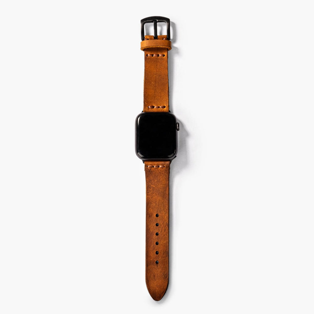 Cat Tek Kat Deri Apple Watch Kayışı — Tek kat deri Apple Watch kordonunun ince yapısı