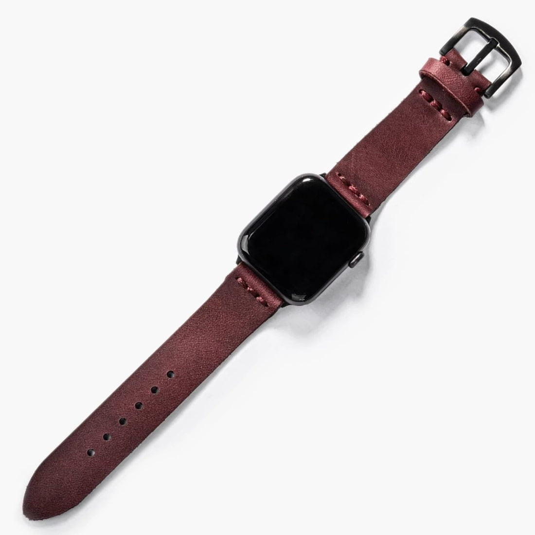 Tek Kat Deri Apple Watch Kayışı Mürdüm deri saat kordonu